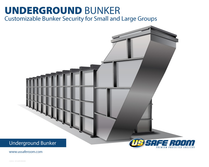 Steel bunker for safety in any emergency