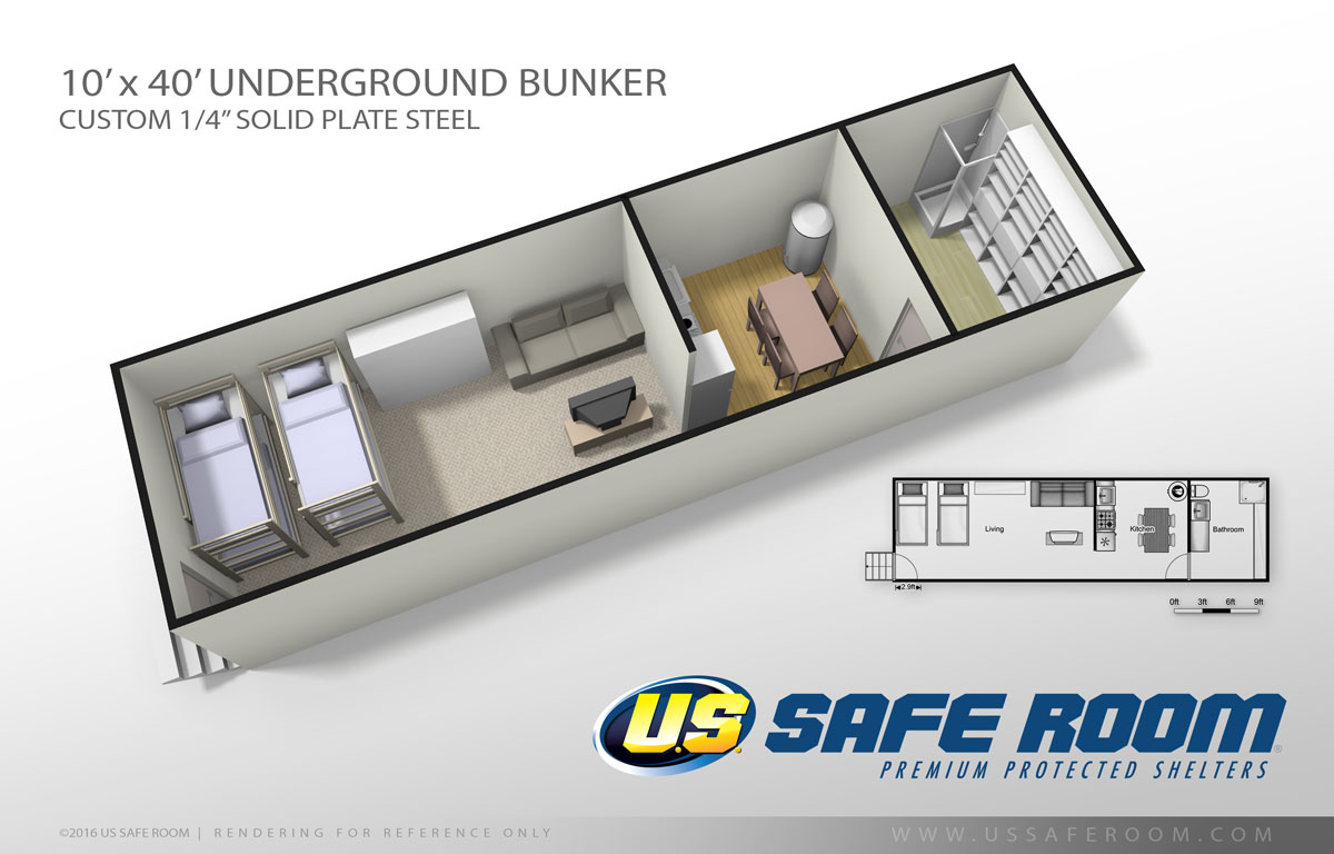 Safe and secure underground bunker