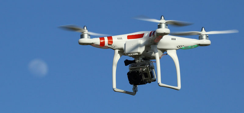 Drone disaster relief carries a camera to save lives.