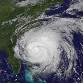 Hurricane Irene space image taken by nasa.
