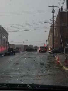 Traffic conditions were extremely dangerous during and after the storm.