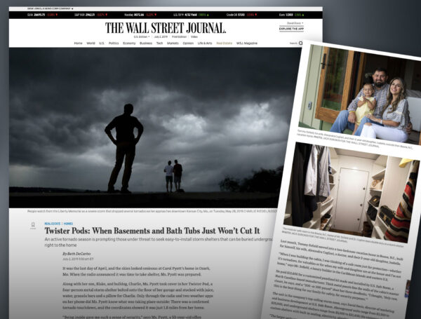 US Safe Room featured in the Wall Street Journal US Safe Room featured in the Wall Street Journal